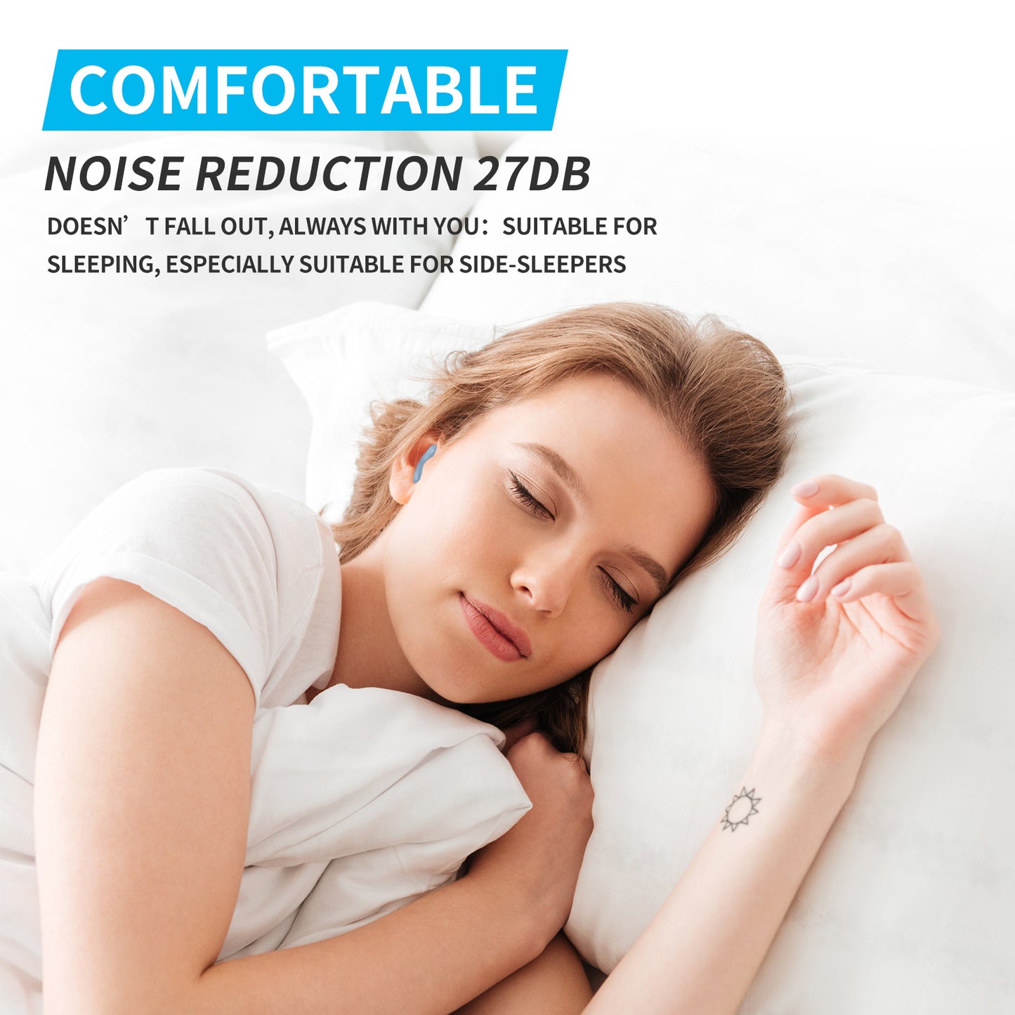 Moldable Soft Ear Plugs for Sleeping, Noise Cancelling and Water Proof Comfy Earplugs for Adult and Kid Water Sports