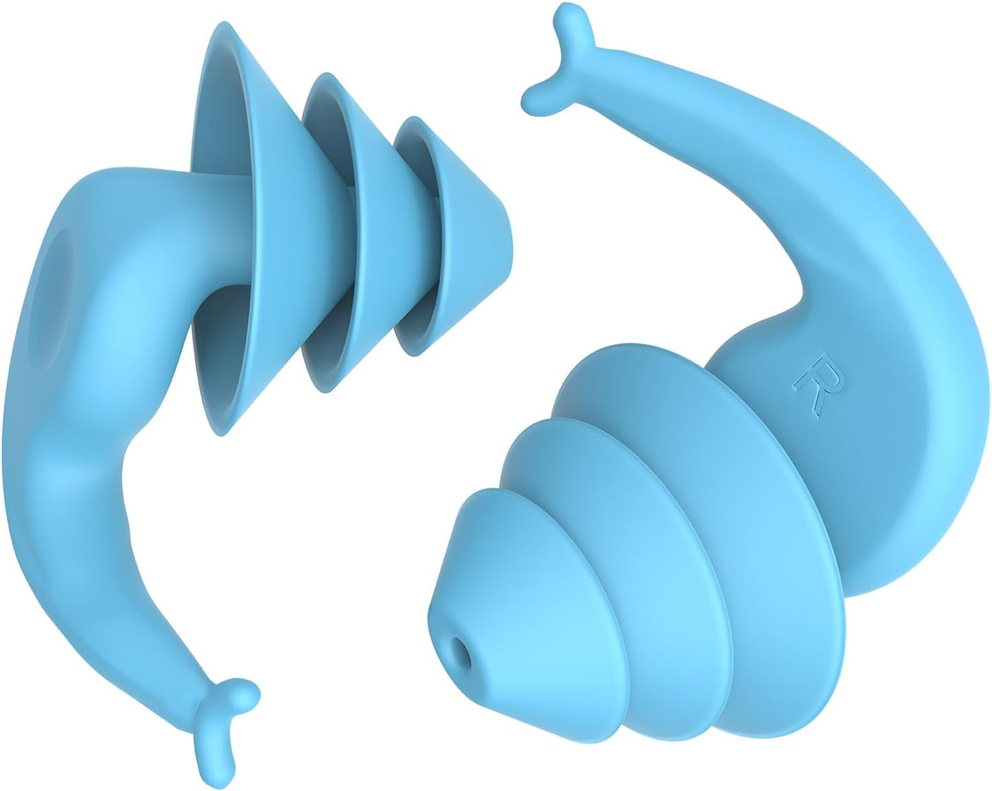 Reusable Earplugs 2 Pairs with Nose Clip, Waterproof Silicone Ear Plugs for Swimming,Showering,Surfing and Sleeping