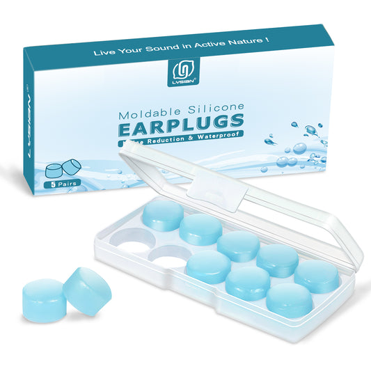 Moldable Soft Ear Plugs for Sleeping, Noise Cancelling and Water Proof Comfy Earplugs for Adult and Kid Water Sports