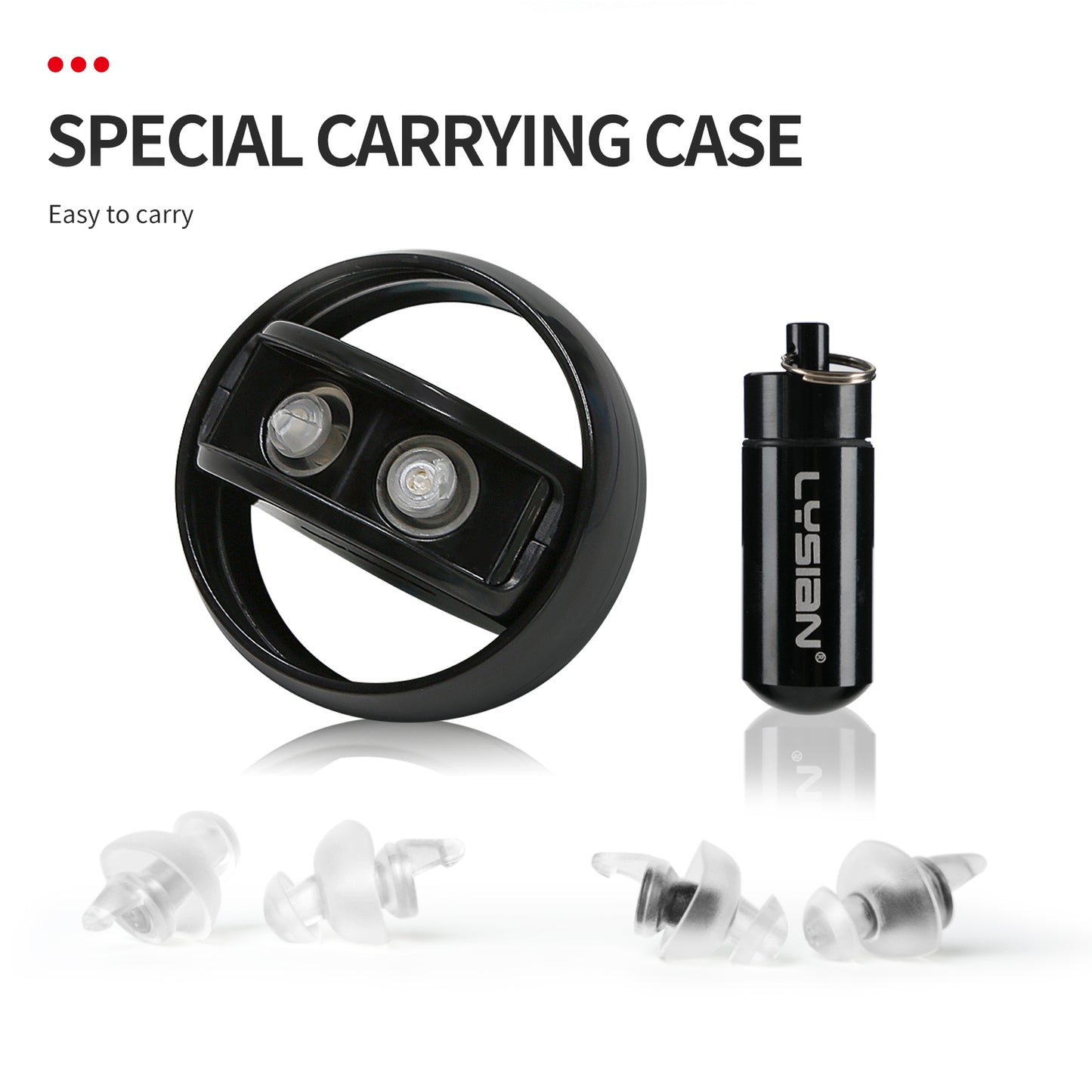 LYSIAN High Fidelity Ear Plugs for Concerts - Reusable Noise Cancelling Concert Earplugs for Musicians, Motorcycle, Music Festival, Games, DJ, Drumline-2 Pairs Valued Pack